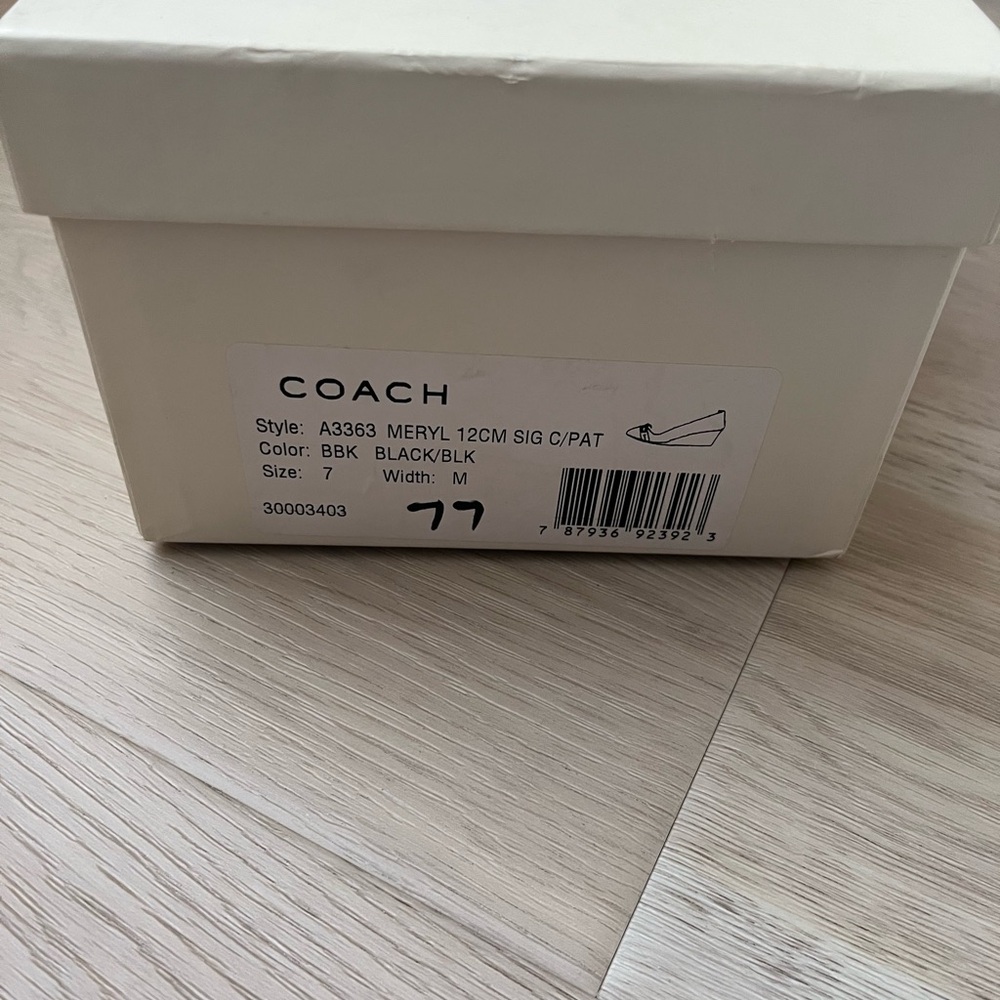 Coach Black Patent Leather Wedges - Picture 6 of 6
